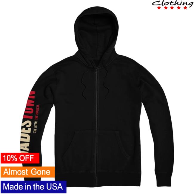 Official Hadestown Merch Hadestown Flower Pullover Hoodie With Sleeve Logo