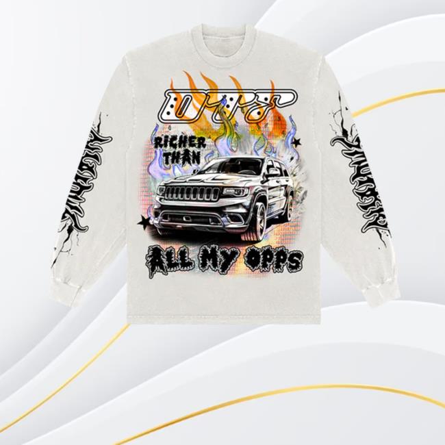 Otfgear Lil Durk Merch Richer Than My Opps White Hoodie