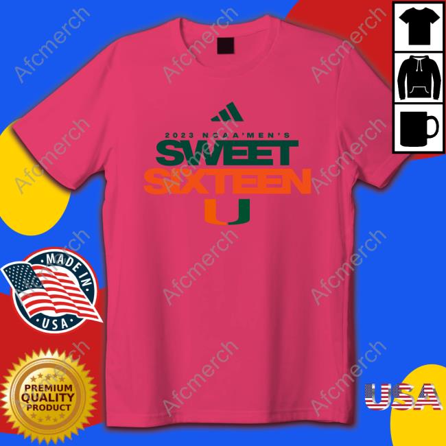 allCanes Miami Hurricanes 2023 Ncaa Sweet 16 Shirt