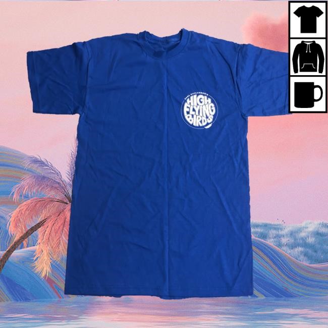Official Noel Gallagher Merch Store Noel Gallagher's High Flying Birds Logo Blue Shirt
