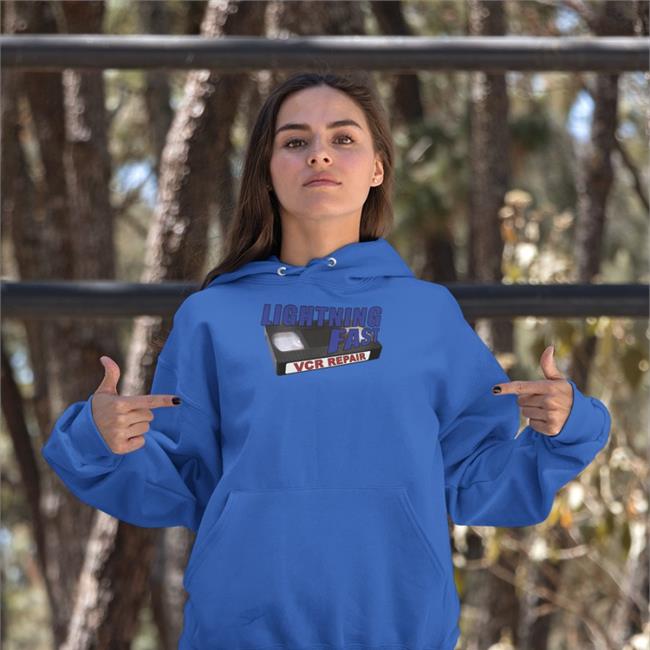 Red Letter Media Merch Lightning Fast Vcr Repair Hoodie