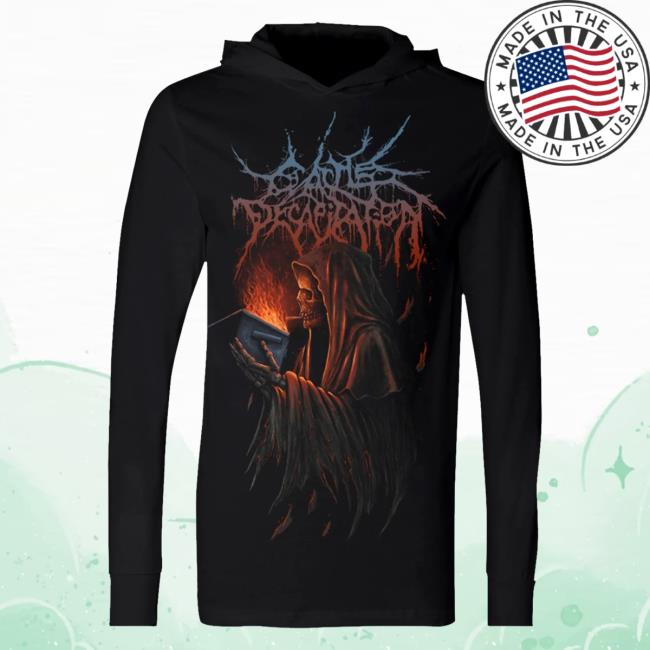 Official Indie Merch Store Shop Cattle Decapitation "Solastalgia Hooded Tee" LS T Shirt IndieMerchStore Carcosabc
