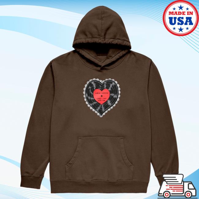 Official Sabrina Carpenter Merch Store Sabrina Vinylheart - Popover Hoodie - Brown