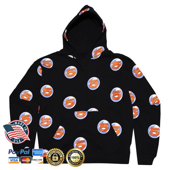 Official Channel 5 Merch Store Channel 5 C5 All Over Print | Black Crewneck Sweatshirt Channel 5 Apparel Clothing Shop