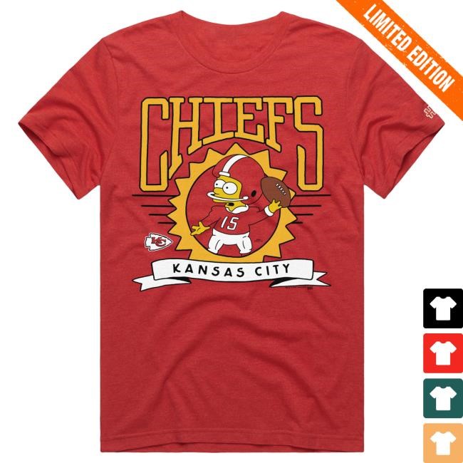 Official Kansas City Chiefs Homage x The Simpsons Unisex Hot Shirt - Red