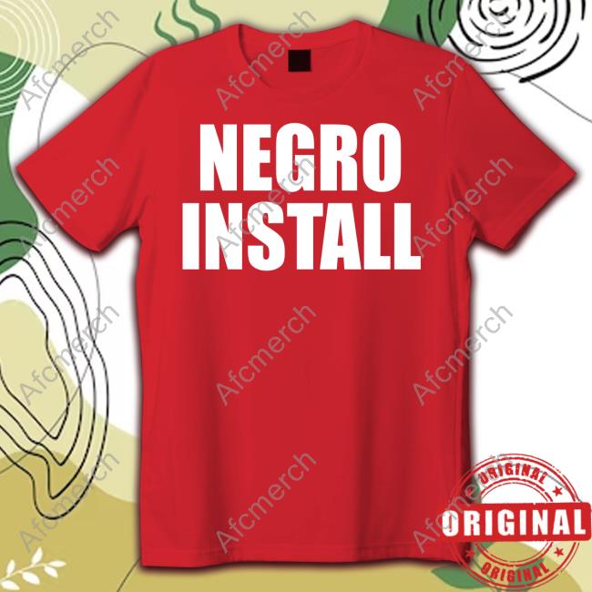 Negro Install Tee Shirt Woolie Versus