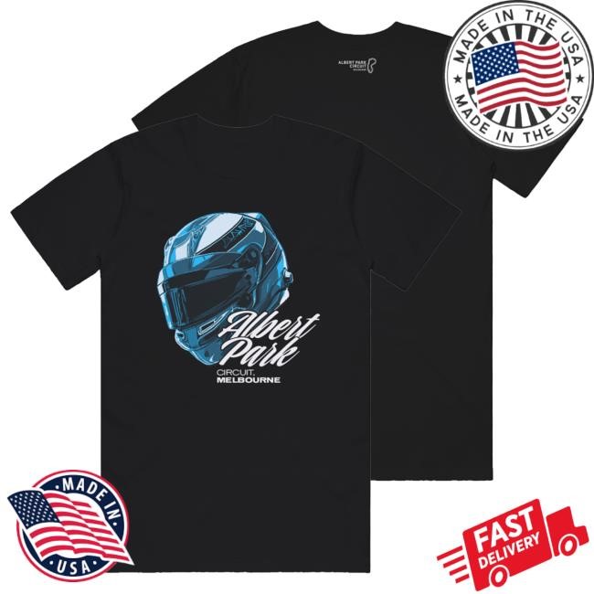 Albert Park Blue Helmet Tee Shirt Australian Grand Prix Store