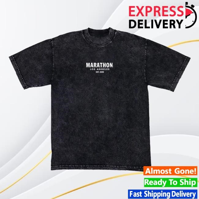 Marathon Origin New Tee - Carbon Washed Black/White – The Marathon Clothing