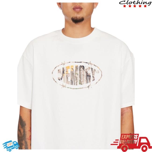 Memory Lane LA Camo Barbwire Logo Hot Shirt (Off White)