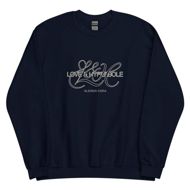 Official Alessia Cara Merch Store Alessia Cara Love & Hyperbole Crew neck on Navy AlessiaCara