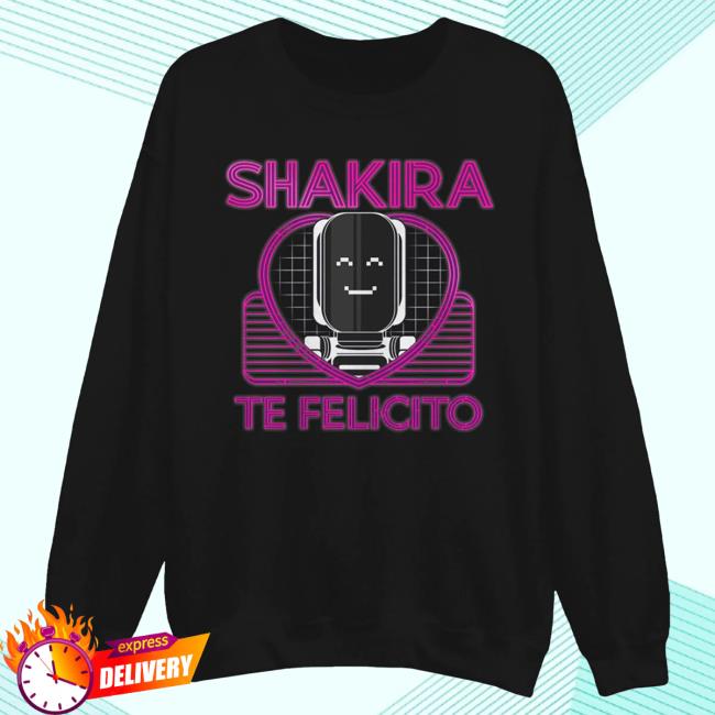 Official Shakira Merch Store Te Felicito Sweatshirts - Black Shakira Apparel Clothing Shop