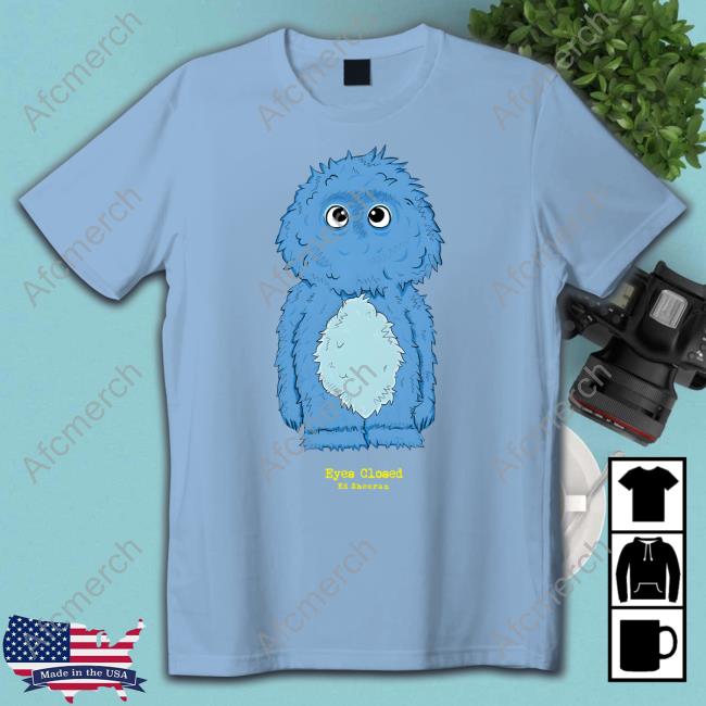 Ed Sheeran Merch Blue Monster T Shirts Eyes Closed