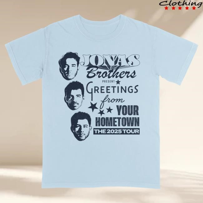 Official Jonas Brothers Shop Faces Greetings Shirt JonasBrothers