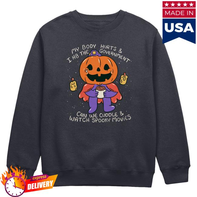 Beautiful Bastard Merch Philip Defranco My Body Hurts Cozy Comfy Crew neck Sweatshirt Navy PhilipDefranco Shop Beautifulbastard