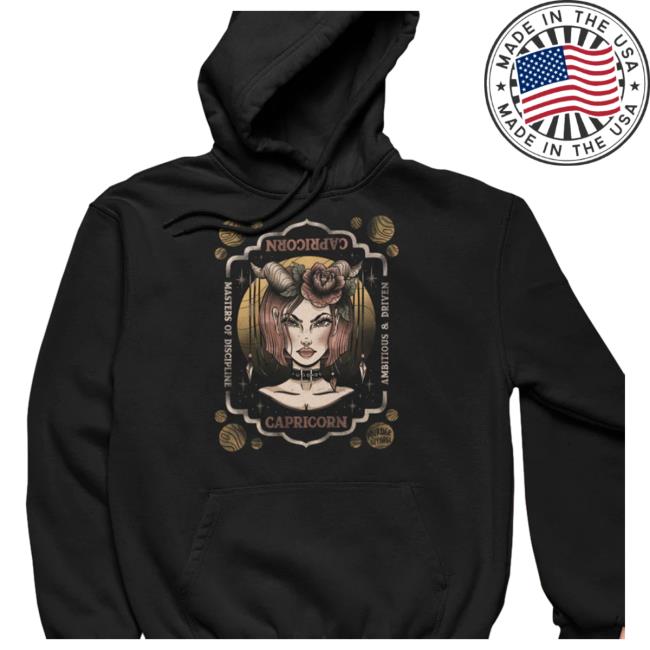 Official Murder Apparel Clothing MurderApparel Capricorn Zodiac Popover Shirt Murder Merch Shop