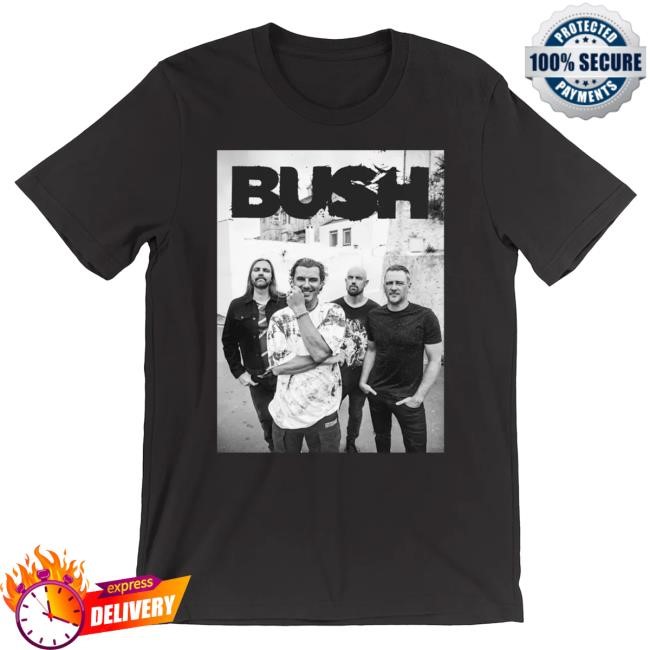 Official Bush Band Black Photo Tshirt Bush Rock Band