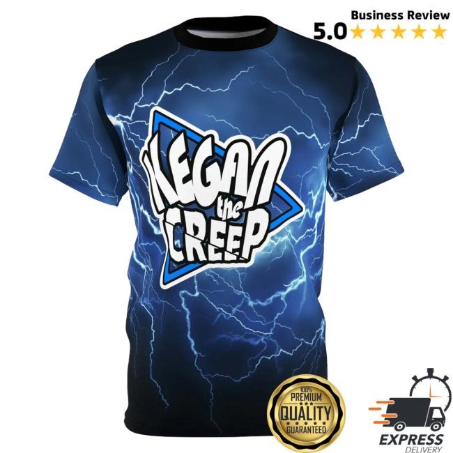 Official Creep Cast Merch Kegan The Creep Lightning All-Over Print Popover Shirt CreepCast