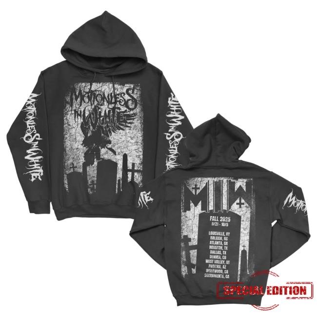 Official Motionless In White Merch Store Vulture Fall Tour 2025 Hoodie (Black)