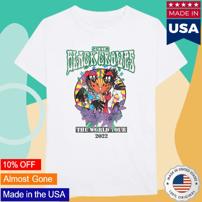 Official The Black Crowes The Black Crowes World Tour 2022 Dates White Tees