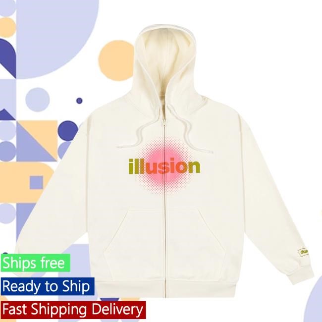 Official Dua Lipa Merch Store Dua Lipa Illusion Cream Zip Hoodie Dua Lipa Apparel Clothing Shop DuaLipa