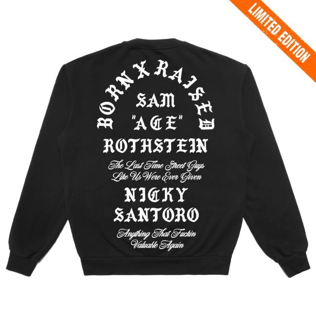 Official Born X Raised Merch Store Shop Tangiers Crewneck: Black BornxRaised