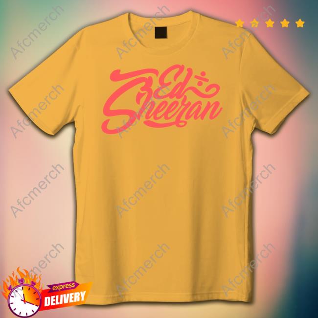 Ed Sheeran Tour Merch Gold State Tee Shirt