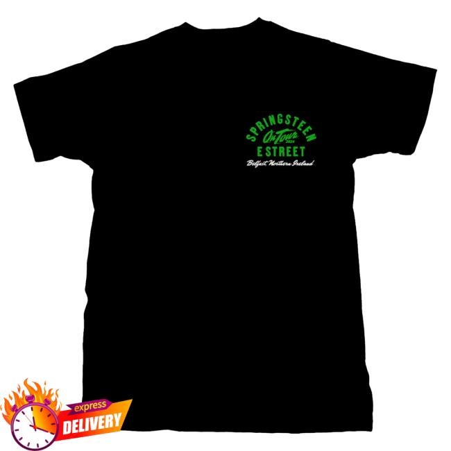 Officia Bruce Springsteen Merch Store Springsteen & The E-Street Band Belfast 2024 Limited Edition Tour Popover Shirt
