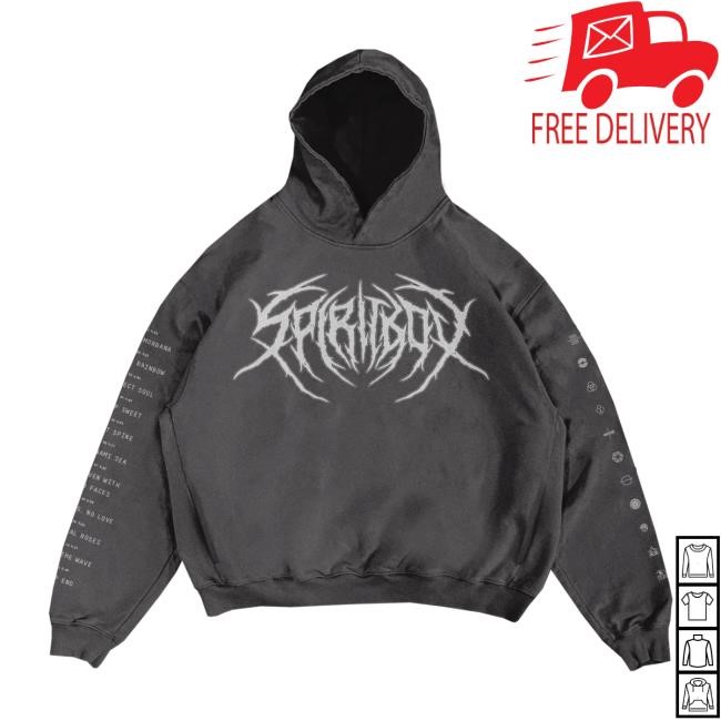 Spiritbox Tsunami Sea Death Metal Album Branded Hoodie Spiritbox Merch