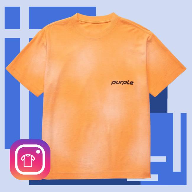 Metro Fusion Icecream Purple Brand Double Stripe Tshirt Orange Metrofusion