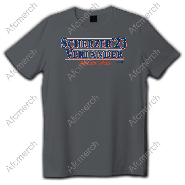 Breakingt Merch Scherzer Verlander 23 Amazin' Aces Long Sleeve Tee