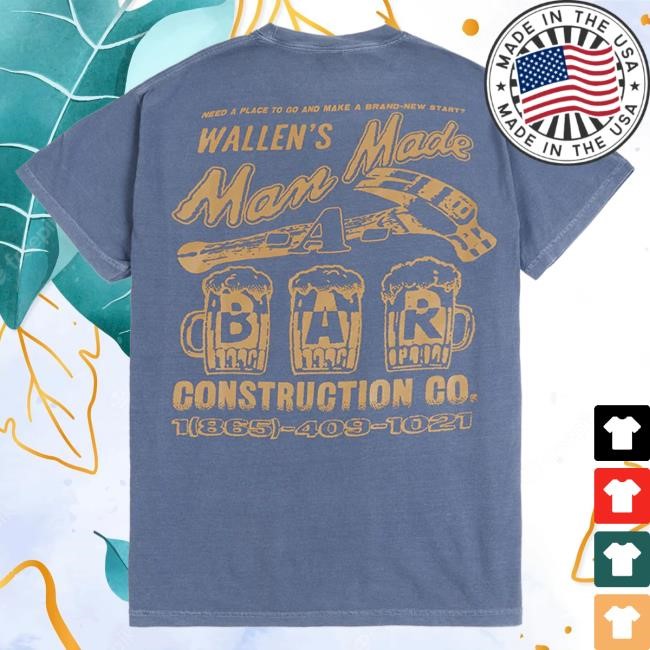 Official Morgan Wallen Merch Store Shop Morgan Wallen Man Made A Bar Shirt 2025 MorganWallen