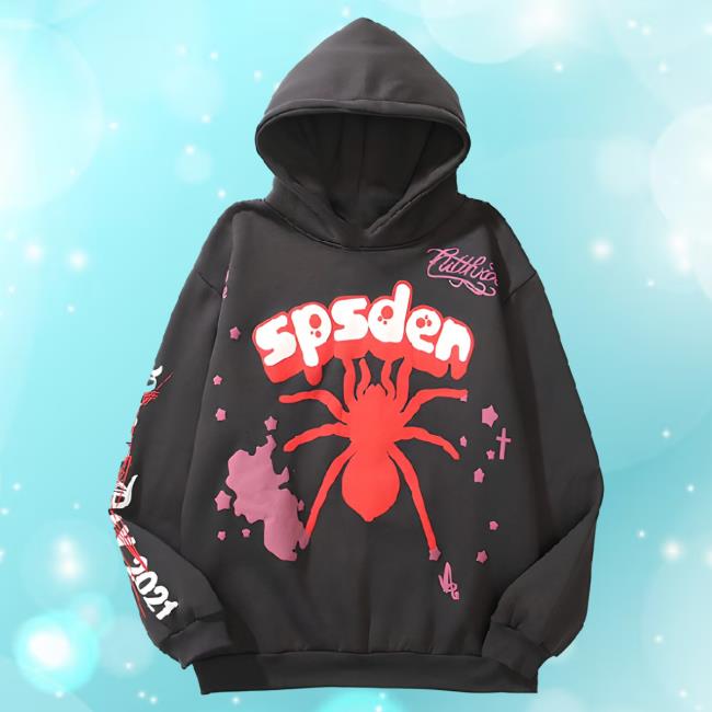 Official Sp5der Clothing Apparel Sp5der Spider Printed Cotton Multi Colors Crew Sp5der Merch Store Shop