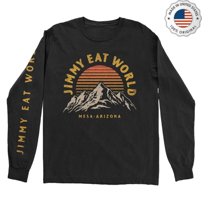 Official Jimmy Eat World Merch Four Peaks Long Sleeve Shirt New (Black)