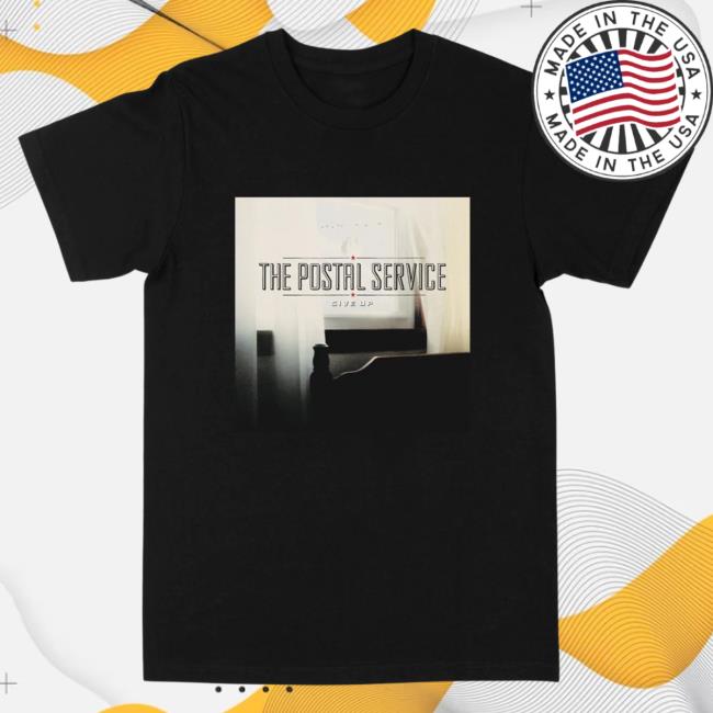 Official The Postal Service Merch Logo Give Up Album Cover T-Shirt Thepostalservice Store Shop