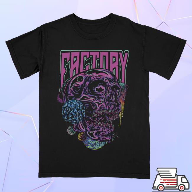 Official Wobble Factory Factory Skull Attractive Shirt