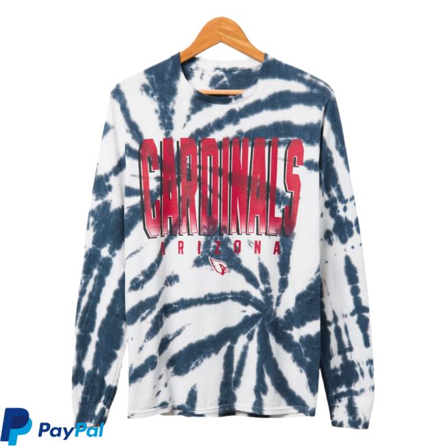 Official Junk Food Apparel Clothing Store Shop Junkfoodclothing St. Louis Cardinals Game Time Tie Dye Long Sleeve Tshirt True Black Tie-Dye