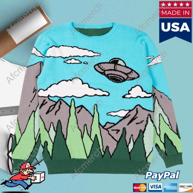 Official Elvis The Alien Ayylien Clothing UFO Knit Hoody