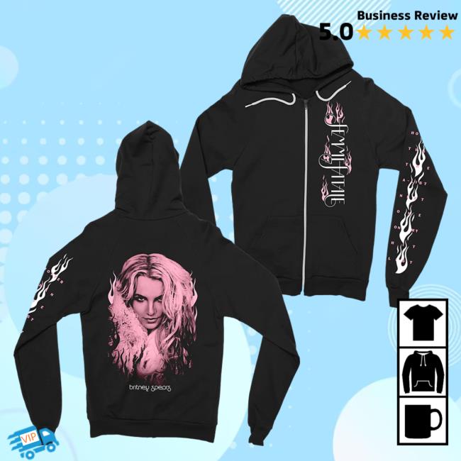 Britney Spears Apparel Clothing Merch Store Femme Fatale Zip Up Pull Over Hoodie BritneySpears Shop