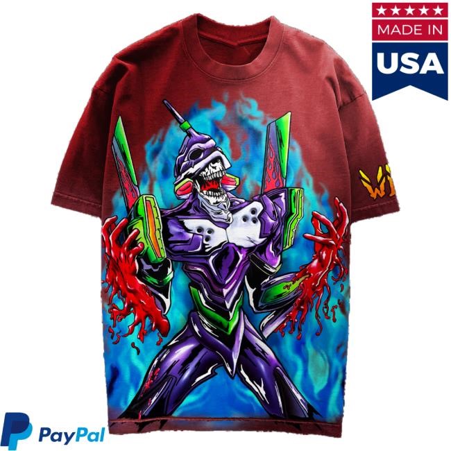 Official Warren Lotas Merch Store Purple Robot Tees - Sunfaded Red