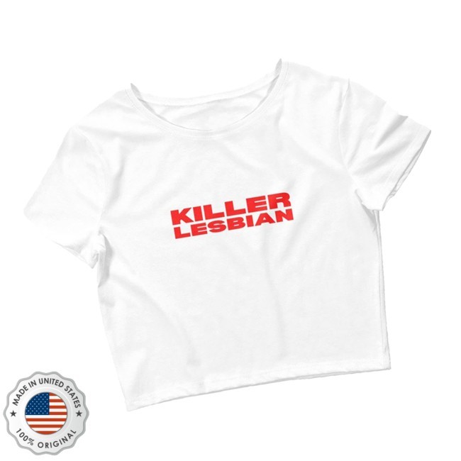 Official Killer Lesbian Crop Top Funny Pride Tee - Shiba Tee