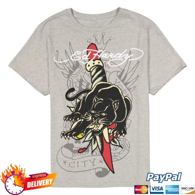 Official Ed Hardy Merch Store Shop Ed Hardy Panther Dagger Attractive Shirt EdHardy