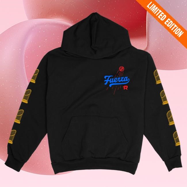 Official Fuerza Regida Merch Store Fr Champs - Black Crew neck