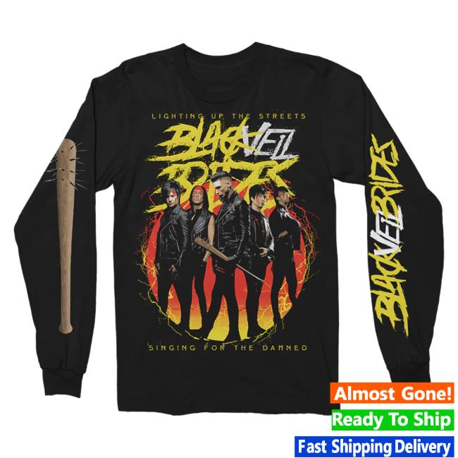 Official Black Veil Brides Merch Store Black Veil Brides Trinity Tour Streets LS Tee Black Veil Brides Clothing Shop