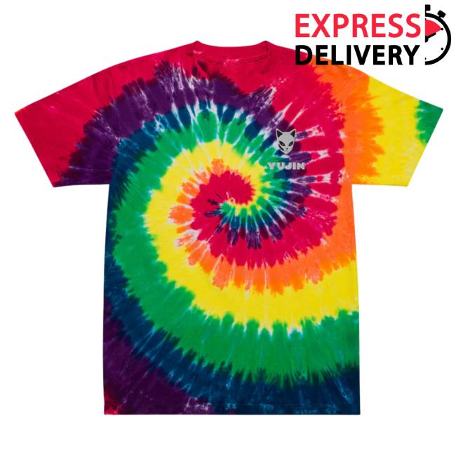 Yujin Clothing Boy In Love Tie Dye Shirt Classic Rainbow Tie-Dye