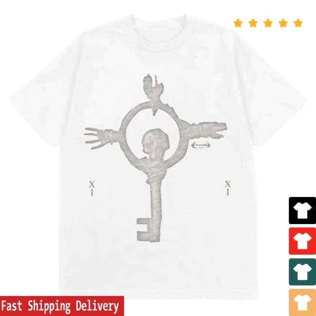 Official Ski Mask The Slump God Merch Shop 11Th Dimension Shirt New (White)