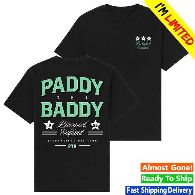 Official Paddy The Baddy Shop Merch PTB 1995 Black T Shirt
