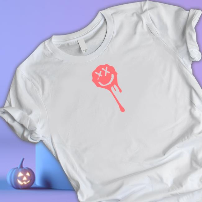 Official Louis Tomlinson Merch Grey Drip Smiley Sweater