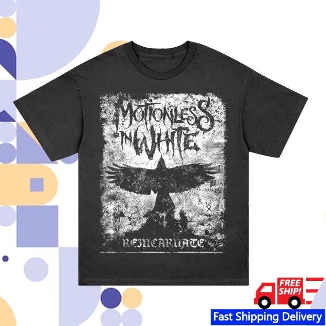 Reincarnate Crow New Tee Motionless in White Store MIW Merch