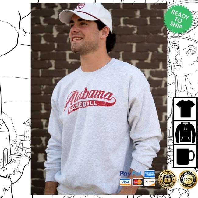 Official Jnj Apparel Store Alabama Baseball Crewneck