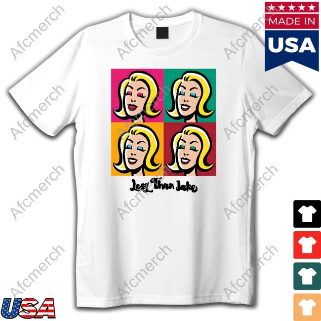 Official Less Than Jake Merch Less Than Jake White Vintage Color Block Rockview Tee